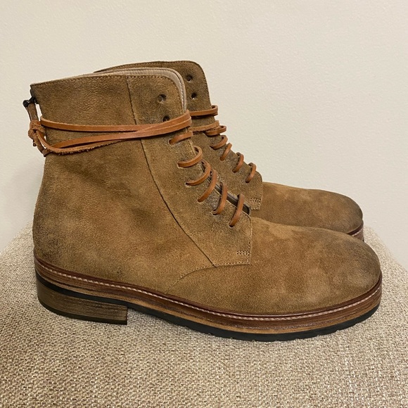 $1,245 Marsèll Men’s suede lace-up boots in Chestnut - Picture 2 of 16